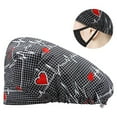 thumbnail image 6 of Multicolor Satin-Lined Scrub Cap with with Ponytail Pocket Polyester with Sweatband Adjustable Unisex Men Women Tie Back Hat Nurse Surgical Caps One Size, 6 of 7