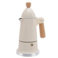 thumbnail image 1 of Stovetop Espresso Maker, 3 Cups Single Valve Aluminum Alloy Stainless Steel Stove Top Coffee Maker, Wooden Handle Percolator Coffee Maker Pot with Wooden Handle for Home Use, 1 of 7