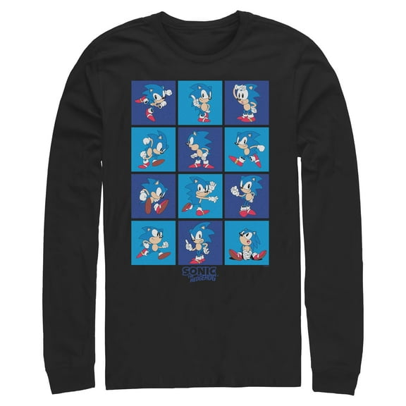 Mens Sonic the Hedgehog Classic Poses Long Sleeve Shirt