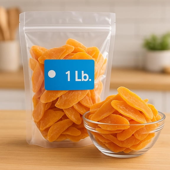 Dried Mango Slices 1 lb – Sweet Chewy Fruit Snack, Gluten-Free, Perfect for Snacking & Baking