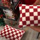 thumbnail image 4 of Lojalitet Paquete de 2 fundas de almohada a cuadros navideños, funda de cojín decorativa para sofá, coche, dormitorio, decoración navideña, 4 of 5