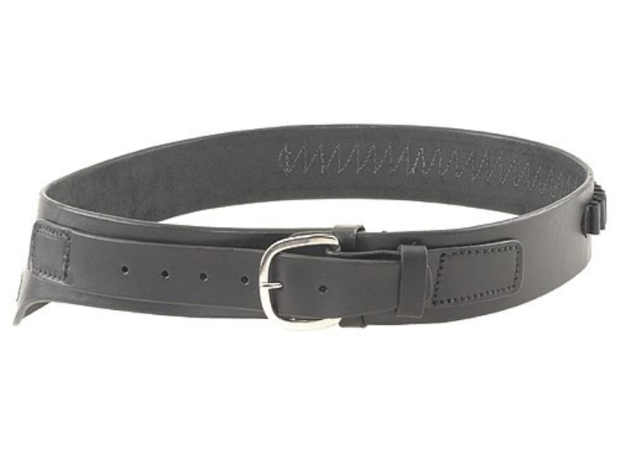 Triple K 110 Wyoming Holster Drop-Loop Cartridge Gun Belt Right Hand 38 Caliber Leather Black XL 43" to 48"