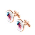 thumbnail image 2 of Jellyfish Stainless Steel Men's Cufflinks for Dress Shirts – for Formal Occasions, 2 of 6