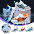 thumbnail image 5 of Futezty Sneakers for Girls Toddler with Lights Breathable Princess Lightweight Casual Shoes Cartoon Boys Girls Dinosaur Sports Shoes Girls Mesh Breathable Shoes Children Baby Shoes, 5 of 7