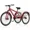 Red, variant on Lilypelle Adult Mountain Tricycle, 7 Speed 3 Wheel Bike, 24/26/27 Inch Adult Trikes w/ Front Suspension, All Terrain Tires, Large Rear Basket, Disc Brakes, Bottle Cage for Seniors, Women, Men