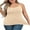 Apricot, variant on Womens Large Size Slim Straps Tanks Tops Built-in shelf Bra Basic Cami