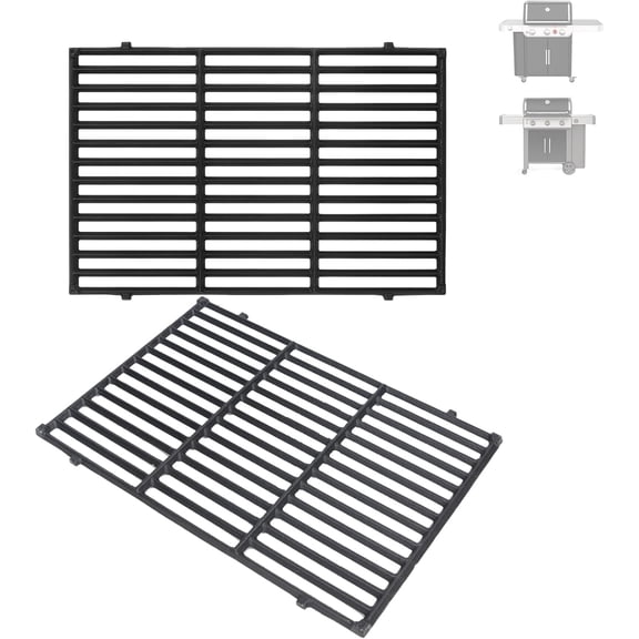 66095 18.75" Grill Grates for Weber GS4 Genesis II 300 and Genesis II LX 300 Series, for Weber Genesis 2 Grill Parts Genesis ii E-310 ii E-315 Grill Grates Replacement Parts for Weber 66802