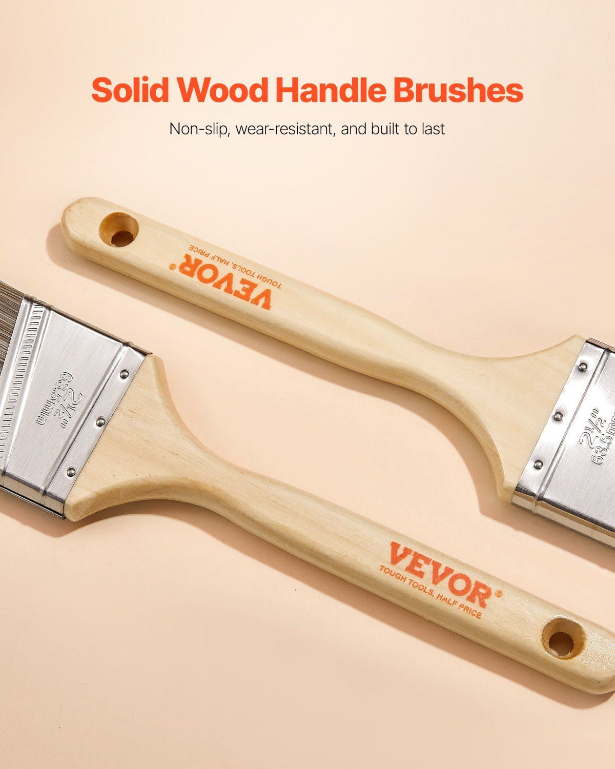 12-Piece Angled Paint Brush Set, Treated Wood Handle, for Latex/Oil Paints & Stains