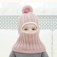 thumbnail image 6 of Little Girls Winter Knitted Hat Earflap Hood Scarves Warm Lined Hat Scarf Sets for Baby Boys, 6 of 8