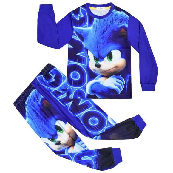 Sonics Kids Boys Pajamas Set RACING Children Halloween Christmas Sleepwear Toddler Cartoon Homewear Child Girls Pjs 2-10 Y