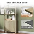 thumbnail image 6 of OAKHAM 5 Tier Bookshelf Set of 2, Tall Bookcase with Doors Cabinet, Library Bookcase for Home Office, Sunwashed Ask Oak, 6 of 8
