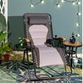 thumbnail image 6 of MF Studio Oversized Padded Zero Gravity Chair Folding Lounge Recliners with Cup Holder,Dark Grey, 6 of 14