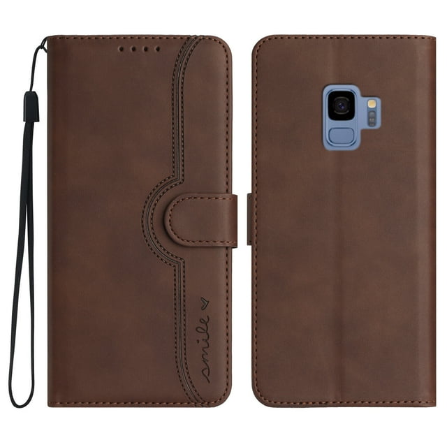 Compatible avec Samsung Galaxy S9 Étui Portefeuille en Cuir PU Premium avec Couverture Magnétique Intégrée