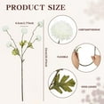 thumbnail image 6 of 6pcs Artificial Flowers Faux Silk Pompon Mum,Silk Small Mini Chrysanthemum Ball with Stems for DIY Wedding Bouquets Centerpieces Vase Home Table Kitchen Decorations(Ivory White), 6 of 13