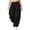 Black, variant on Cargo Pants for Women Elastic High Waist Loose Baggy Trousers with Large Patch Pockets