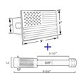 thumbnail image 2 of Inserto De Tapón De Tubo De Cubierta De Enganche De Remolque Con Bandera Americana (Con Bloqueo De Enganche De Remolque De 5/8 De Pulgada De Diámetro), 2 of 5