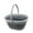 Grey/Dark Gray, variant on SAMMART Collapsible Plastic Bucket with Handle 11L (2.9 Gallon) - Portable Outdoor Picnic tub/Container - Foldable Basin for Washing Dishes, Camping, Hiking