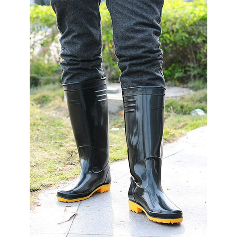 Mens Basic Rain Boots Black