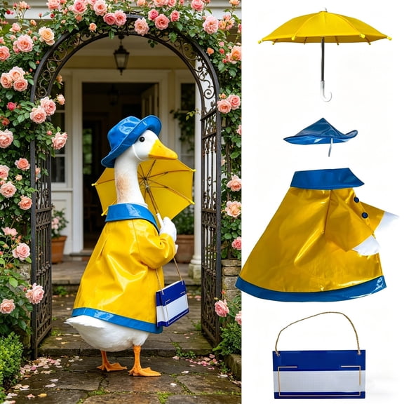 Porch Goose Summer - Summer Festival Decor Clothes for Porch Goose, Soft Comfortable Cotton for Home Garden Decoration, Cute and Eye-Catching, Ccwuwei