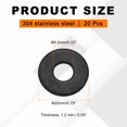 thumbnail image 2 of Uxcell 20 Pcs M5 1/4"ID x 13/16"OD Rondelles Plates, Rondelle en Métal Inoxydable, 2 of 6