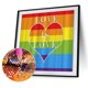 thumbnail image 3 of Cuadros Decorativos Kit de pintura de diamante 5D, letra de arco iris DIY, decoración de pared redonda completa, arte de diamantes de imitación Ehuebsd Nuevos Originales, 3 of 9