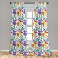 thumbnail image 5 of Ambesonne Music Curtains, Colorful Instruments Bass, Pair of 28"x95", Multicolor, 5 of 5