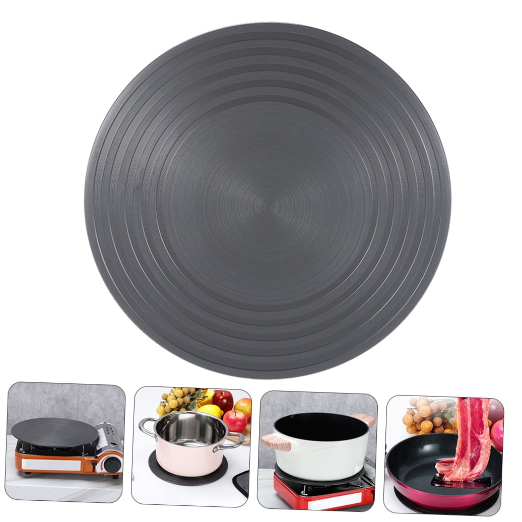 Soimiss Black Aluminum Heat Diffuser Cooking Plate for Kitchen and Even Heat Distribution 24cm