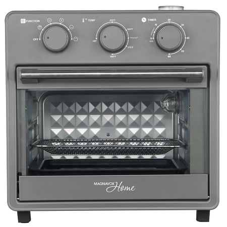 Magnavox 16.9 Qt./16L Air Fryer Oven with Steam Infusion, Countertop Convection Toaster Oven with Viewing Window, Char