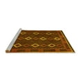 thumbnail image 2 of Ahgly Company Machine Washable Indoor Round Oriental Yellow Traditional Area Rugs, 7' Round, 2 of 4