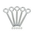 thumbnail image 3 of Uxcell M6x60mm Eye Hook Screw Kit Carbon Steel White Zinc Plating 15 Pack, 3 of 6