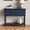 Blue, variant on ZOSQUARE 42" Black Console Table with 2 Drawers and Cabinets, Farmhouse Entryway Table with Turned Legs and Bottom Shelf, Vintage Sofa Table for Living Room