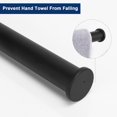 thumbnail image 4 of LAICAIW Hand Towel Holder/Towel Ring, Thicken Stainless Steel Hand Towel Bar for Bathroom, Rustproof Wall Mounted Towel Rack, Contemporary Style Bath Accessories, 9 Inch (1 Pack, Matte Black), 4 of 7