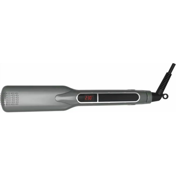 Professional 2 in 1 Digital Titanium Plate Flat Iron Fast Heating Curling Hair Straightener (1.5 inch)