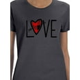 thumbnail image 2 of INTIMO Womens' Love Plaid Heart Arrow Crewneck Shirt, 2 of 6