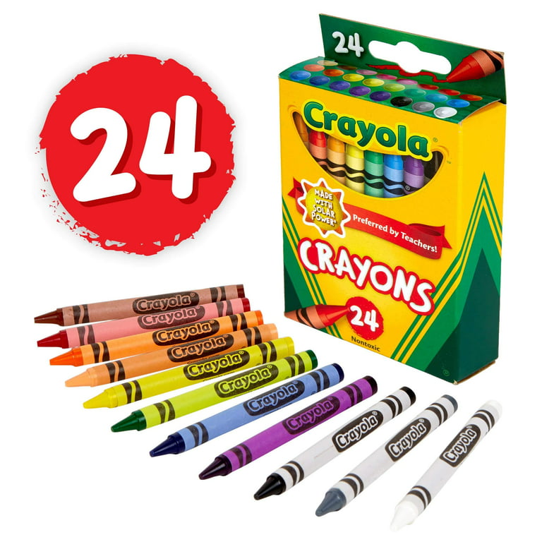 Crayola 10 Pack Markers & 24 Count Box of Crayons Art School Supplies