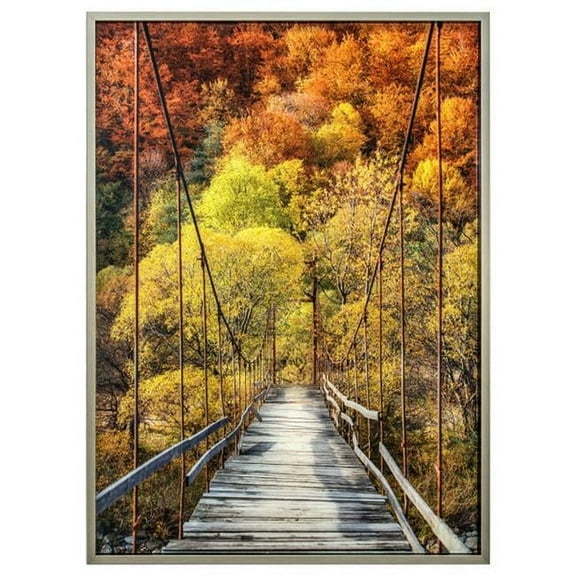 Yosemite Home Decor "Woodlands" Glass/Wood Photographic Art in Multi-Color