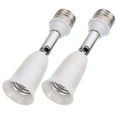 said 2pcs Light Bulb Socket Extender Bendable Light Socket Adapter
