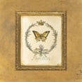 thumbnail image 2 of White, Kathryn 26x26 Black Ornate Wood Framed with Double Matting Museum Art Print Titled - Engraved Butterfly, 2 of 4
