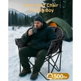 thumbnail image 4 of MOPHOTO Heated Camping Chair with Headrest Pad,Oversized Heated Chair Outdoor Sports,Heated Camp Chair Seat Supports 500 lbs,Heating Folding Chair for Camping,Patio,Picnic, 4 of 8