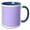 Blue/White, variant on 3drose, Light Purple - Lilac - Girly Girl Pastel Purple - Plain Simple Solid Color, 11oz Two-tone Yellow Mug