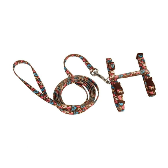 Pet Attire Adjustable Cat "H" Harness & 6' Leash Cat Combo