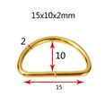 thumbnail image 5 of MasteelfCA 20PCS Metal Shoulder Strap D Ring Multipurpose Bag Webbing Ring Accessories for Luggage Clothes Backpack Belt (Golden), 5 of 5
