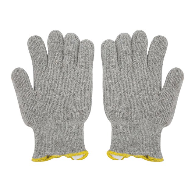Par de guantes térmicos aislados de algodón 250 ℃ Protección de manos de trabajo resistente al calor Gris