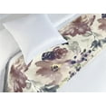 thumbnail image 3 of Floral Bed Runner, Watercolor Painting Style Nature Flora Bloom Flowers of Innocent Garden Print, Decorative Accent Bedding Scarf for Hotels Homes & Guest Rooms, Twin, Ivory Dark Mauve, by Ambesonne, 3 of 3