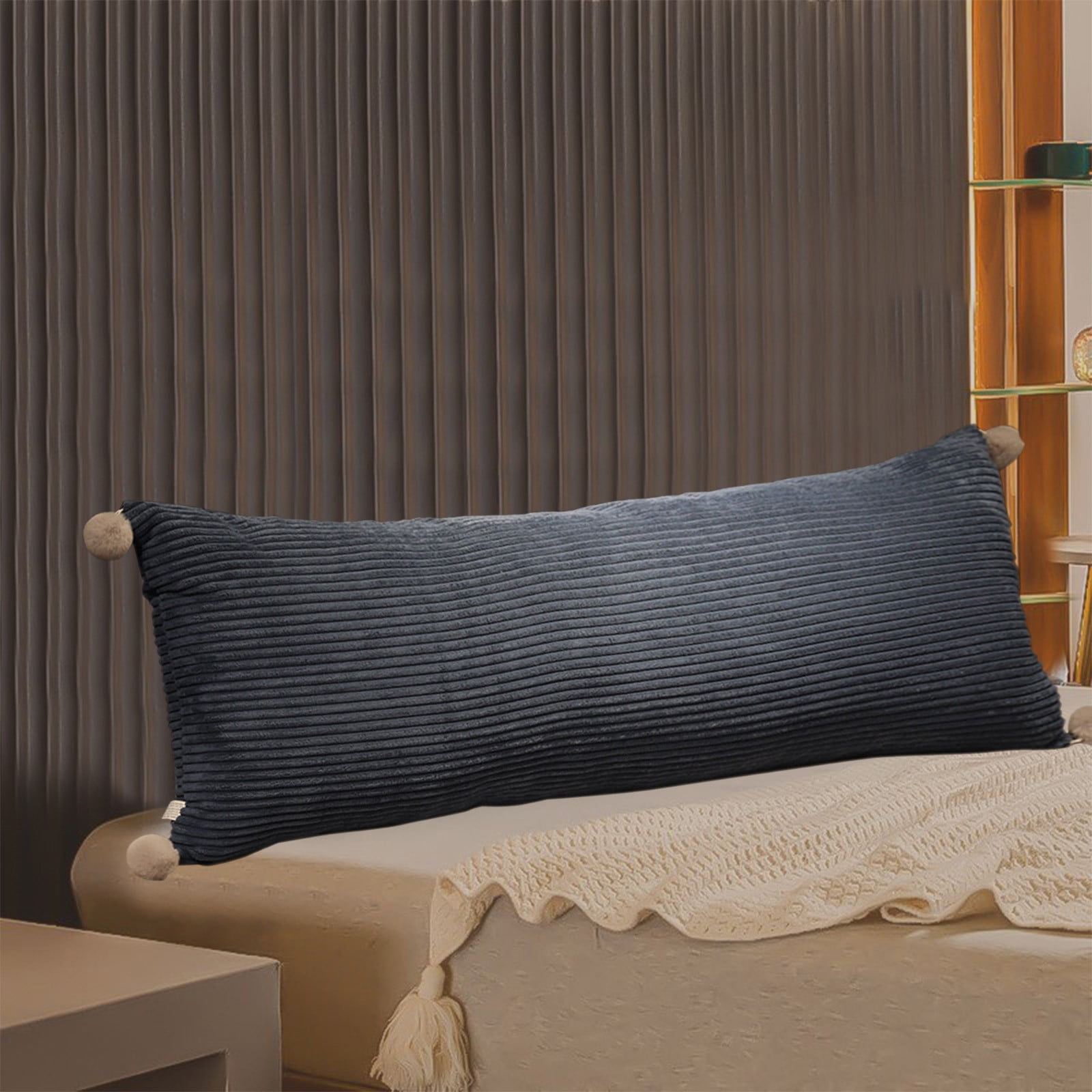 Luxurious Extra Long Cooling Body Pillow with Shredded Memory Foam - Perfect for Adults - Complete with Zippered Pillowcase and Core for Optimal Sleep Comfort