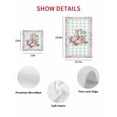 thumbnail image 7 of Easter Bunny Roses Kitchen Dish Towels for Drying Dishes Set of 4, Pink Floral Spring Green Buffalo Plaid Waffle Weave Microfiber Hand Tea Bathroom Towels Quick Dry & Absorbent Towel 15.7x23.6, 7 of 7
