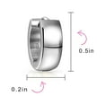 thumbnail image 5 of Bling Jewelry Unisex Simple Basic Polished Round Huggies Mini Hoop Earrings Rose Gold Stainless Steel, 5 of 7