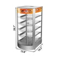 thumbnail image 2 of VEVOR - Calentador de alimentos comercial de 110 V y 14,2 pulgadas, calentador de pizza electrico de 5 niveles y 800 W, pantalla de 86 a 185 °F, vitrina de pastelería con puerta de, 2 of 8