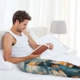 thumbnail image 5 of Salouo Mountain Lotus Serenity Print Pajama Pants for Men, Lounge Pants Elastic Waistband Casual Men's sleepwear Loungewear Sleep Pajama Pant -Small, 5 of 7
