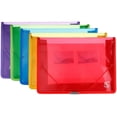 thumbnail image 1 of Eco-Friendly Plastic File Folders, Expanding Poly File Wallet, Transparent Expandable Envelope Organizer Document Folder with Elastic Band and Button Closure, with Small Two Pockets, 5 Colors, 1 of 4